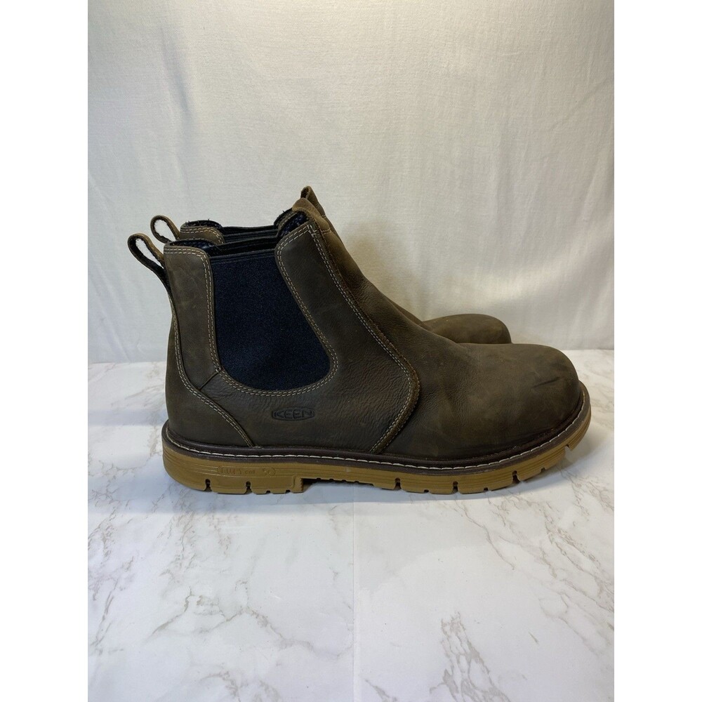 Keen Men's Seattle Romeo Mid Slip On Alloy Safety Toe Boots 1021344 - Picture 2 of 9